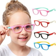 TureClos Kids Anti Blue Rays Glasses Light Blocking Eyeglasses Computer Phone Anti UV Flat Goggles