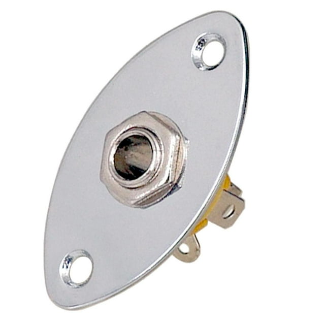 1 Piece licencia Curva Ovalado Tornillos Para Partes Enchufe De Bajos Para Principiantes Producción Instrumentos Musicales shamjiam Placa de conector de guitarra eléctrica