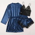 thumbnail image 4 of Lindreshi Lingerie Sets for Women Satin Silk Pajamas Women Nightdress Lingerie Robes Underwear Sleepwear, 4 of 6