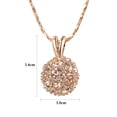 thumbnail image 4 of Yoursfs Round Crystal Necklace Women Unique Gold Plated Jewelry Party Gifts, 4 of 5