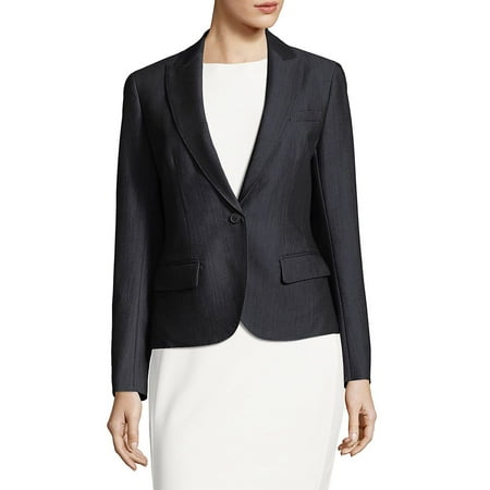 Jones New York Black Blazer - Denim Buttoned Blazer