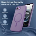 thumbnail image 2 of for iPhone 16e Case Compatible with MagSafe, Ultra Slim Anti-Fingerprint TPU+PC Material Hybrid Shockproof Back Cover, Lightweight Anti-Scratch Drop Protective Phone Case - Darkpurple, 2 of 6