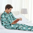 thumbnail image 6 of Sikiie Penguins Mens Pajama Set, Soft Warm Long Sleeve Sleepwear, Cozy Button-Down Pjs for Men-Medium, 6 of 7