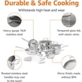 thumbnail image 2 of Stainless Steel 15-Piece Cookware Set, Pots, Pans and Utensils, Silver, 2 of 8
