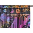 thumbnail image 6 of Indian Burning Sun Hippie Mandala Window Curtains - Gypsy Tye Dye Bohemian Sun Moon Beautiful Drapery Bedroom Living Room Balcony Valance Panels Purple, 6 of 6