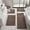 Coffee, variant on IValue Bathroom Rugs Sets 3 Piece Absorbent Microfiber Bath Mat and U-Shaped Contour Toilet Rug, Light Gray