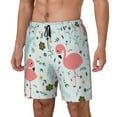 thumbnail image 2 of Gaeub Cute Flamingo Mens Swim Trunks Stretch Beach Shorts Quick Dry for Men Swim Shorts Swimwear with Pockets- X-Large, 2 of 9