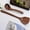 A, variant on Wooden Spatula and Rice Spoon Set for Cooking Utensils Non-Stick Wood Long Spatula Hand Stir Fry Tools for Kitchen Preparation and Serving