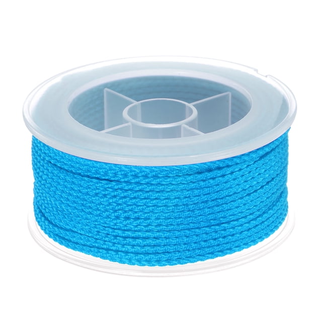 Unique Bargains Nylon Thread Twine Beading Cord 1.6mm Extra-Strong Braided Nylon Crafting String 16M/52 Feet, Bright Blue