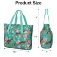 thumbnail image 3 of Tote Bag for Women - German Shepherd Dog and Flower Shoulder Bag - Large Utility Work Duffle Bag with Zipper Handbag for Travel, Work, Sprots, 3 of 5