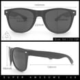 thumbnail image 3 of Mens Iconic Hipster Horn Rim Plastic Sunglasses [Matte Black - Black], 3 of 8