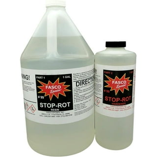 Stop-Rot Penetrating Epoxy for Repairing Rotten Wood 40 Ounce Kit