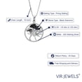thumbnail image 4 of Vir Jewels 1/8 CTTW Black Diamond Zodiac Pendant Necklace for Women in Sterling Silver 1 Inch, 4 of 6