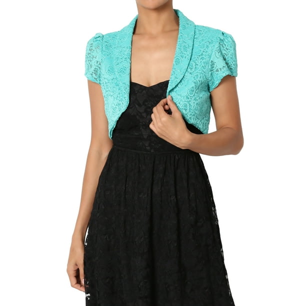 Themogan Themogan Junior S Occasion Lace Short Sleeve Bolero Shawl Crop Jacket Mint Xl Walmart Com Walmart Com