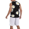 thumbnail image 2 of Sikiie Daisies Flowers Basketball Jersey Reversible Men's Mesh Athletic Sports Shirts Training Practice S-4XL3X-Large, 2 of 6
