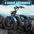 thumbnail image 5 of FLYPKIN FK20 Electric Motorcycle for Adults, 750W Motor, 20"x4" Fat Tire, 28MPH Pedal-Assist Mode, 48V/18AH , Tested to UL2849 Standard by SGS, 5 of 11