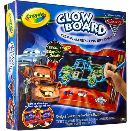 crayola disney cars 2 glow board walmart com