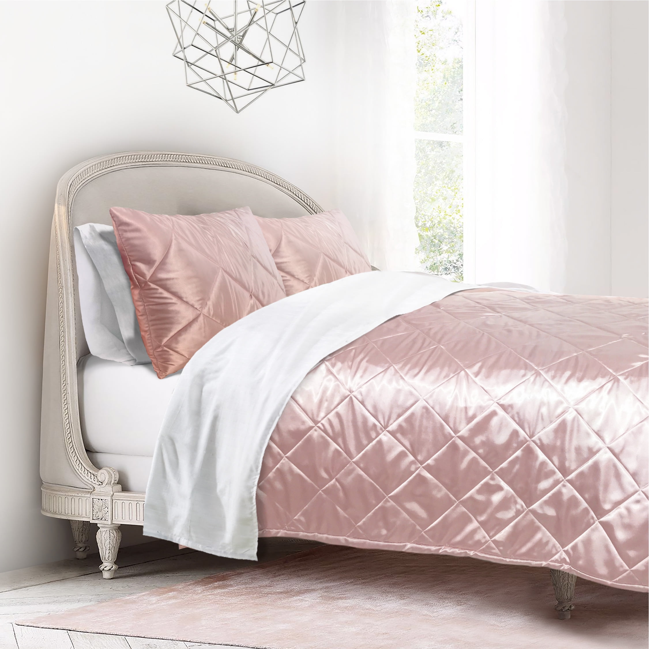 'Hi' Satin Sham Set, 2 Pack, Multiple Colors