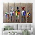 thumbnail image 6 of Banksy Zebra Canvas Art, Abstract Poster, Street Artwork, Zebra Artwork, Painting Art Canvas, Colorful Printed, Five Zebra Printed, Canvas Wall Decor - Gold Framed, 6 of 9