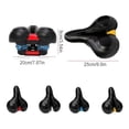 thumbnail image 3 of Eigraketly Cojín para asiento de bicicleta, resistente al agua, asiento de cuero absorbente de golpes, bicicleta de montaña, ciclismo de carretera, Ciclismo negro rojo Eigraketly OD022164-01, 3 of 6