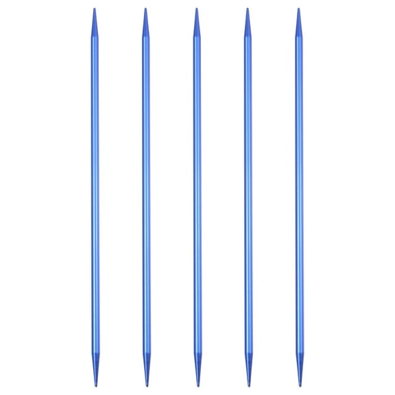 Uxcell 5Pcs Knitting Needles 4.5mm Aluminum Alloy Double Pointed Knitting Needle Navy Blue