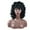 Black-C, variant on human hair wigs for women 21-24inch Hair Fiber Wavy Short Black Parting Wig Curly High Wigs, Adult Female Black Wigs Toupees