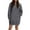 Dark Gray, variant on hotojiny Hoodies Sweatshirt Dress for Women Oversized Casual Pullover Long Sleeve Mini Dresses Cute Solid Trendy Clothes
