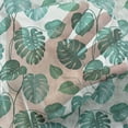 thumbnail image 3 of Green Leaf Tulle Curtains with Rod Pocket, Tropical Palm Tree Leaves Exotic Hawaiian Foliage Rainforest Jungle, Sheer Drape for Wedding Party 2 Panels, 7 Sizes, Sea Green White Teal, by Ambesonne, 3 of 3