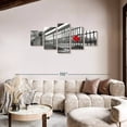 thumbnail image 2 of Elephant Stock Love Padlock Pop Wall Art - Horizontal Multi Panel Canvas - Living Room Wall Decor - Love Multi Panel - White And Black Decor - 74" x 34", 2 of 8