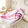 thumbnail image 5 of Manfei Abstract Artwork Twin Sheets, Gradient Bedding, Pink, Gray Reversible 3-Piece1 Flat Sheet + 1 Fitted Sheet + 1 Pillowcase, 5 of 6