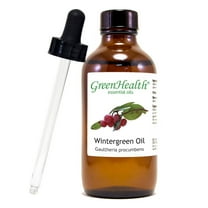 Wintergreen Essential Oil - 4 fl oz (118 ml) Glass Bottle w/ Cap & Additional Glass Dropper - 100% Pure Essential Oil by GreenHealth - Now Shipped with a Child Resistant Cap!