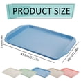 thumbnail image 3 of Tucknest Rectangular Serving Tray, 17.12x11.18 Inch Plastic Food Tray for Party, Lightweight Beige Serving Platter for Indoor Use, White, 3 of 7