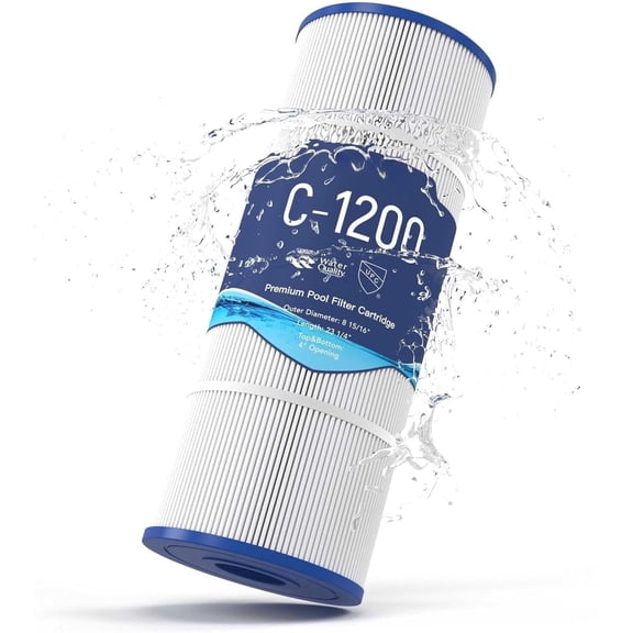 Upgraded C1200 Pool Filter Cartridge Replacement, Compatible with Hayward Star-Clear Plus C1200 CX1200RE, Replaces PA120, Unicel C-8412, Filbur FC-1293, 5oz Heavy Duty Fabric