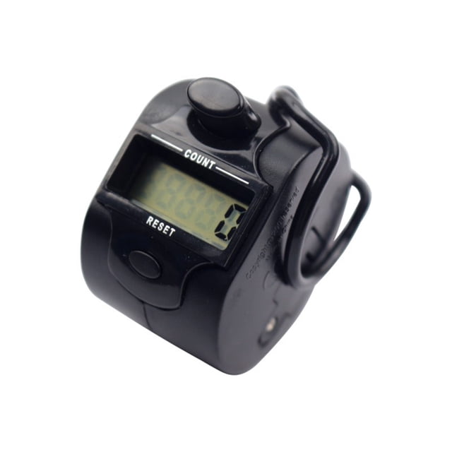Methold Mini Tally Counter Knit Row Clickers 5 dígitos Manual de mano Digital LCD Herramienta de conteo electrónico Suministros de tejido Videojuegos y accesorios Negro