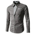 thumbnail image 3 of Ketyyh-chn99 Shirt for Men Long Sleeve Shirts Zip Casual Grey,L, 3 of 3