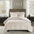 thumbnail image 4 of Home Essence York Faux Fur 3 Piece Solid Comforter Set, Full/Queen, Champagne, 4 of 4