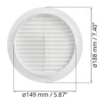 thumbnail image 3 of Tapa de ventilación Ozo Brothers HVAC OV de 15 cm, plástico ABS blanco, 3 of 7