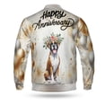 thumbnail image 2 of Happy Anniversary Boxer Celebrates Wedding Love Family Party All Over Print 3D Baseball Jacket Boxers Dog Lover Gifts Idea Bomber Jacket Softball - 01015, 2 of 6