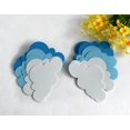 thumbnail image 4 of 7*11,5 cm, 24 pegatinas de pared para niños con nubes - pegatinas decorativas para la pared de la habitación del bebé - azul pastel fácil de aplicar, 4 of 5