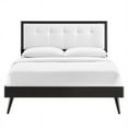 thumbnail image 5 of Modway Willow Queen Wood Platform Bed with Splayed Legs in Black/White, 5 of 7
