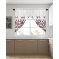 thumbnail image 4 of Swag Curtains, Watercolor Flowers Plants Hand Painted Rod Pocket Kitchen Curtains Valances Tier Curtains Swag Valance Curtains for Bedroom Living Room 36" x 45", 2 Panels, 4 of 6