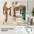 thumbnail image 4 of HOMCOM Séchoir à Vêtements à 4 Niveaux avec Ailes Latérales et Roulettes pour Intérieur Extérieur, 4 of 10
