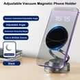 thumbnail image 2 of Foldable Magnetic Phone Holder, 360° Adjustable Dashboard Mount for Smartphones, 2 of 6
