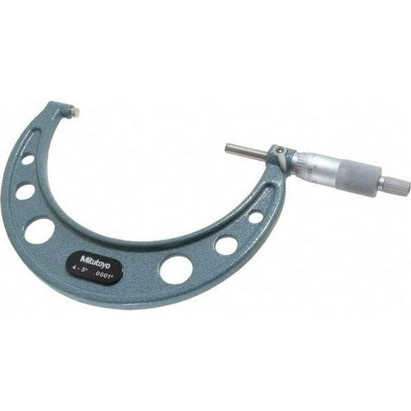 Mitutoyo 4 to 5" Range, 0.0001" Graduation, Mechanical Outside Micrometer