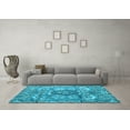 thumbnail image 3 of Ahgly Company Indoor Square Abstract Light Blue Modern Area Rugs, 3' Square, 3 of 4