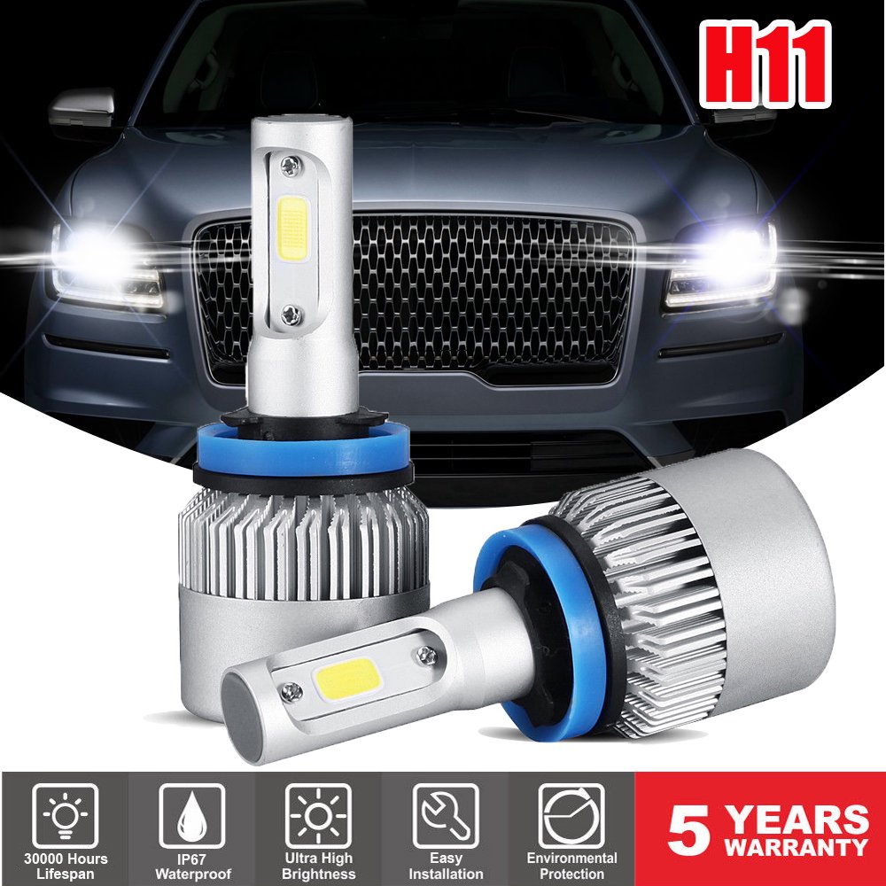 GTP H11 H8 H9 H16 LED Headlight Conversion Kit 8000LM 6000K High Low
