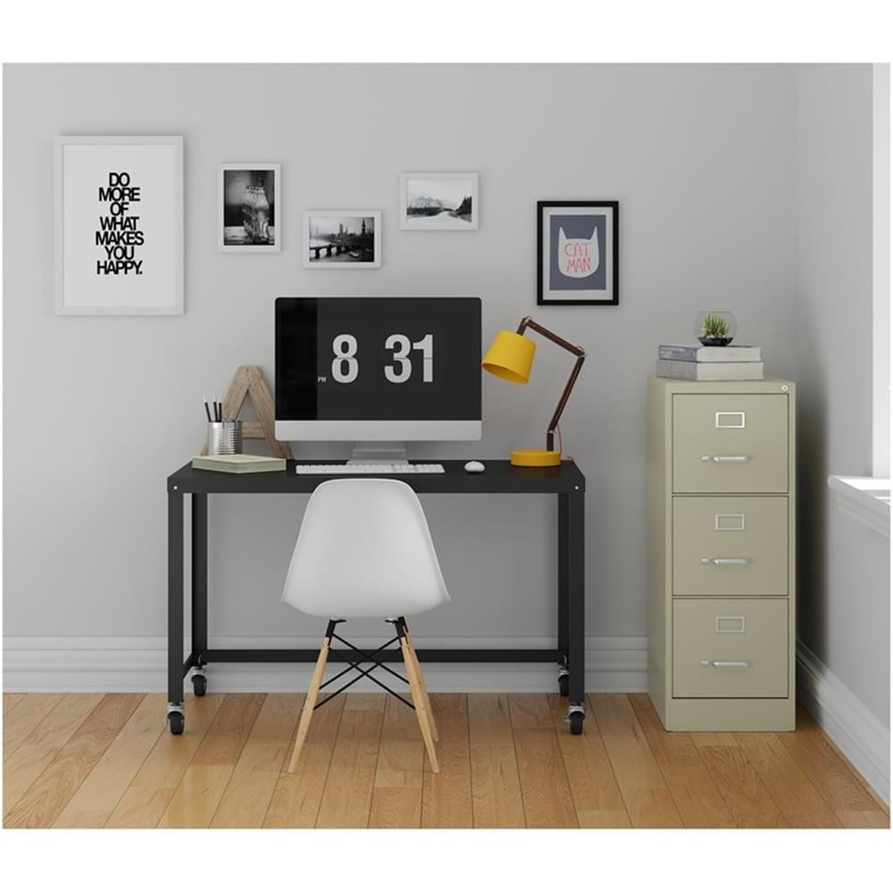 UrbanPro 3 Drawers Vertical Beige Metal Filing Cabinet Pre-assembled