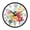 Colorful Flowers Illustration, variant on Voice Activated Clock with Glow Light 12 Inch Large Silent Wall Clock Battery Operated for Home Decor Yellow Cat and Dog
