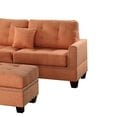 thumbnail image 3 of Polyfiber 3 Piece Sectional Set With Plush Cushion In Orange, 3 of 5