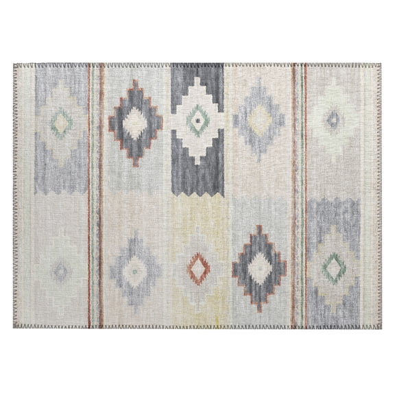 Addison Rugs Indoor/ Outdoor Sonora Boho Medallions Washable Rug 1'8" x 2'6" - Gray